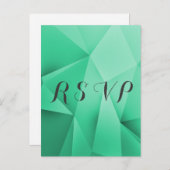 Emerald Jewel Tones Wedding RSVP Briefkaart (Voorkant / Achterkant)