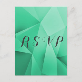 Emerald Jewel Tones Wedding RSVP Briefkaart
