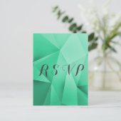 Emerald Jewel Tones Wedding RSVP Briefkaart (Staand voorkant)