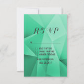 Emerald Jewel Tones Wedding RSVP Kaart (Voorkant)