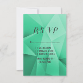 Emerald Jewel Tones Wedding RSVP Kaart