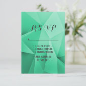 Emerald Jewel Tones Wedding RSVP Kaart (Staand voorkant)