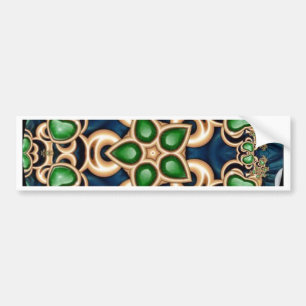 Emerald Jewels Kaleidoscope Bumpersticker