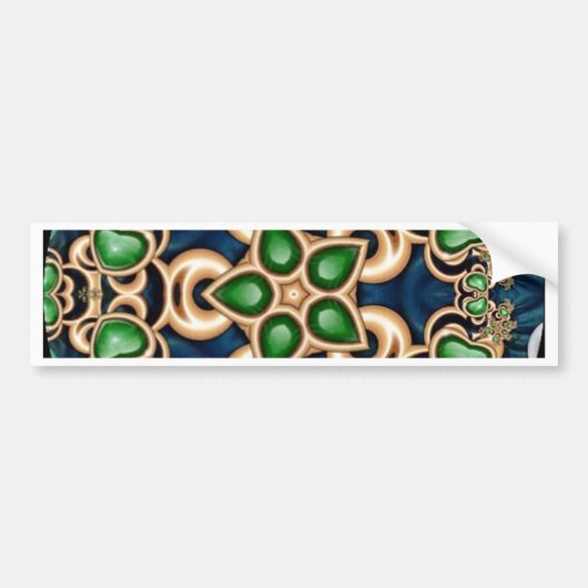 Emerald Jewels Kaleidoscope Bumpersticker (Voorkant)
