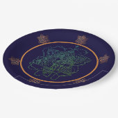 Emerald Jewish Star Paper Borden Papieren Bordje (Gekanteld)