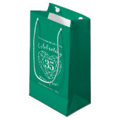 Emerald Jubileum 35 jaar groene vrouw geschenktas Klein Cadeauzakje (Voorkant Gekanteld)