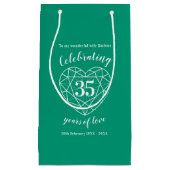 Emerald Jubileum 35 jaar groene vrouw geschenktas Klein Cadeauzakje (Voorkant)
