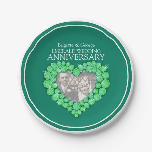 Emerald Jubileum foto hart papier bord (Voorkant)