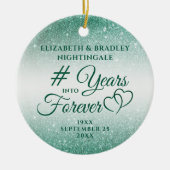 Emerald Jubileum JAREN IN FOREVER Foto Keramisch Ornament (Voorkant)