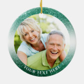 Emerald Jubileum JAREN IN FOREVER Foto Keramisch Ornament (Achterkant)