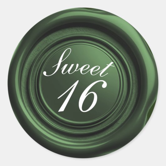 Emerald Kaars Was Zegel Drip Sweet 16 Trouwen (Voorkant)