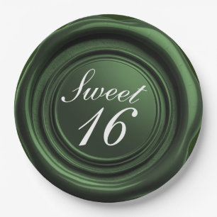 Emerald Kaars Was Zegel Drip Sweet 16 Trouwen Papieren Bordje