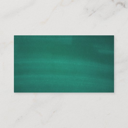 Emerald klassieke bruiloft. Modern groen elegant Plaatskaartje (Achterkant)