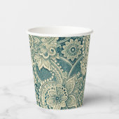 Emerald Lace Medallion Papieren Bekers (Achterkant)