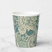 Emerald Lace Medallion Papieren Bekers (Rechts)