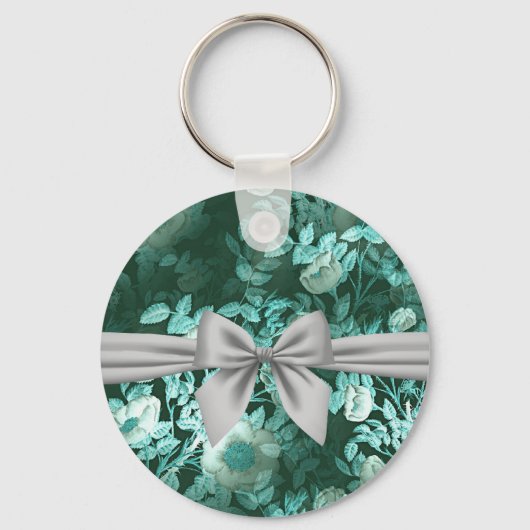 Emerald Lace White Bow Sleutelhanger (Voorkant)