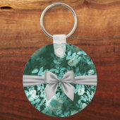 Emerald Lace White Bow Sleutelhanger (Voorkant)