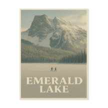 Emerald Lake Briefkaart - Canadese winterrotsen