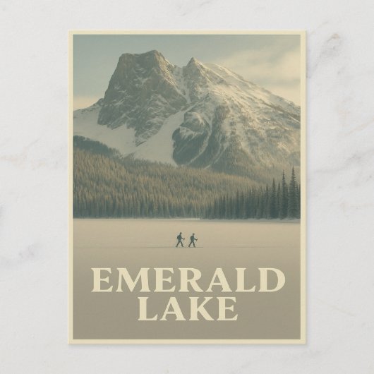 Emerald Lake Briefkaart - Canadese winterrotsen (Voorkant)