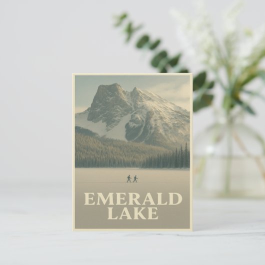Emerald Lake Briefkaart - Canadese winterrotsen (Staand voorkant)