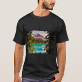 Emerald Lake Canada Boat Water Forest Trets Bossen T-shirt (Voorkant)