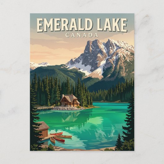 Emerald Lake Canada Briefkaart (Voorkant)