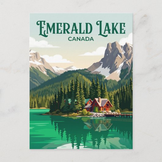 Emerald Lake Canada Briefkaart (Voorkant)