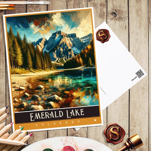 Emerald Lake, Colorado |  schilderij Briefkaart