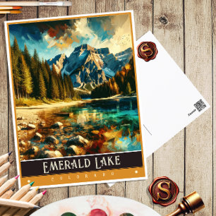 Emerald Lake, Colorado    schilderij Briefkaart