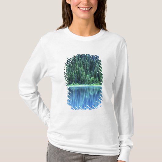 Emerald Lake, Yoho NP, BC, Canada wordt vertaald n T-shirt (Voorkant)