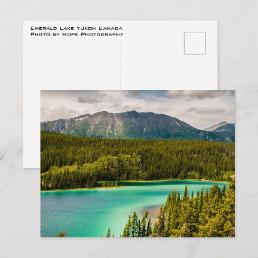 Emerald Lake Yukon Canada Briefkaart (Voorkant / Achterkant)