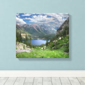 Emerald Lakes 2 - Weminuche Wilderness - Colorado Canvas Afdruk (Insitu (Houten vloer))