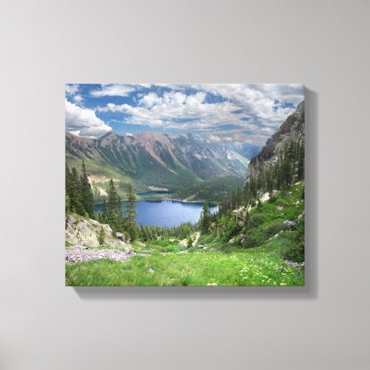 Emerald Lakes 2 - Weminuche Wilderness - Colorado Canvas Afdruk (Voorkant)