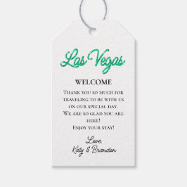 Emerald Las Vegas Sparkles Bruiloft Welkom Cadeaulabel