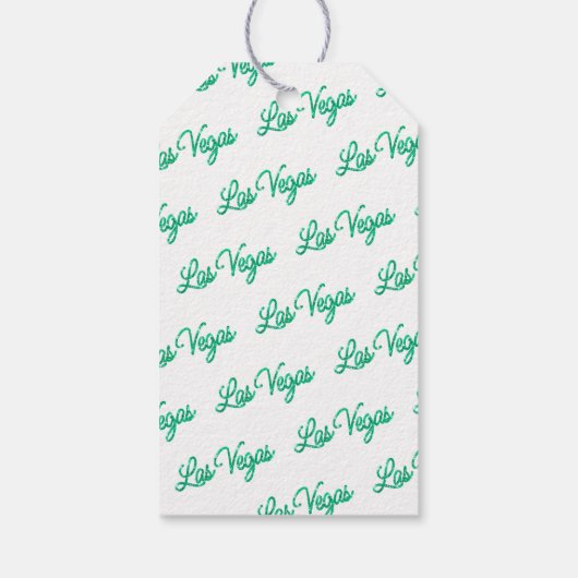 Emerald Las Vegas Sparkles Bruiloft Welkom Cadeaulabel (Achterkant)