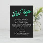 Emerald Las Vegas Sparkles Post Wedding Invitation Kaart (Staand voorkant)