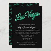 Emerald Las Vegas Sparkles Post Wedding Invitation Kaart (Voorkant / Achterkant)