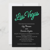 Emerald Las Vegas Sparkles Wedding Invitation Kaart (Voorkant)