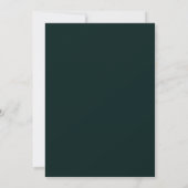 Emerald Leiste Bloei Bruiloft Kaart (Achterkant)