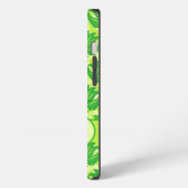Emerald Lime Green Art Nouveau Damask Monogram iPhone Hoesje (Linkerkant)