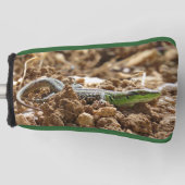 Emerald lizard Salamander op aarde Golfheadcover (Voorkant)