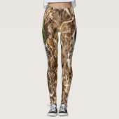 Emerald lizard Salamander op aarde Leggings (Voorkant)