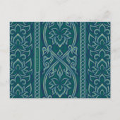 Emerald Lotus Tapestry Pattern - De Witte Lotus Briefkaart (Voorkant)