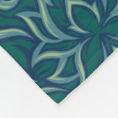 Emerald Lotus Tapestry Pattern - De Witte Lotus Fleece Deken (Hoek)