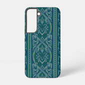 Emerald Lotus Tapestry Pattern - De Witte Lotus Samsung Galaxy Hoesje (Achterkant)