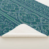 Emerald Lotus Tapestry Pattern - De Witte Lotus Sherpa Deken (3/4)