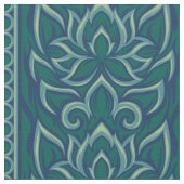 Emerald Lotus Tapestry Pattern - De Witte Lotus Stof (Close Up)