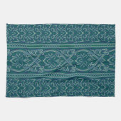 Emerald Lotus Tapestry Pattern - De Witte Lotus Theedoek (Horizontaal)