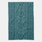 Emerald Lotus Tapestry Pattern - De Witte Lotus Theedoek (Verticaal)