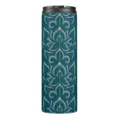 Emerald Lotus Tapestry Pattern - De Witte Lotus Thermosbeker (Achterkant)